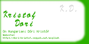 kristof dori business card